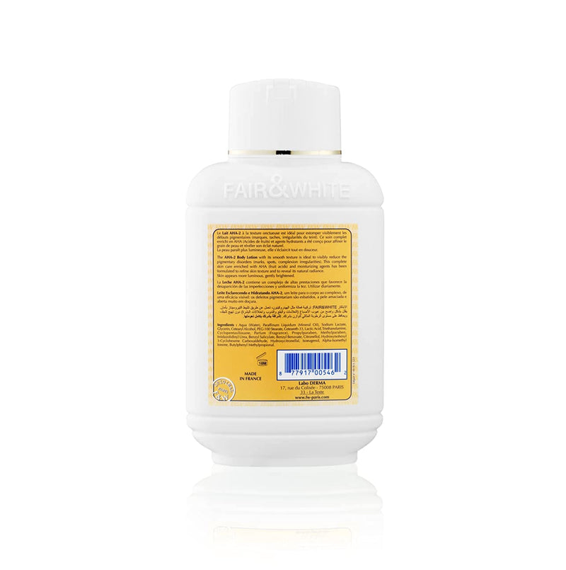 [Australia] - Fair & White Original AHA Body Lotion | 17 Fl oz 485 ml | Skin Lightening Cream, Hyperpigmentation Treatment, Dark Spots Corrector on: Body, Knees, Armpits Elbows 