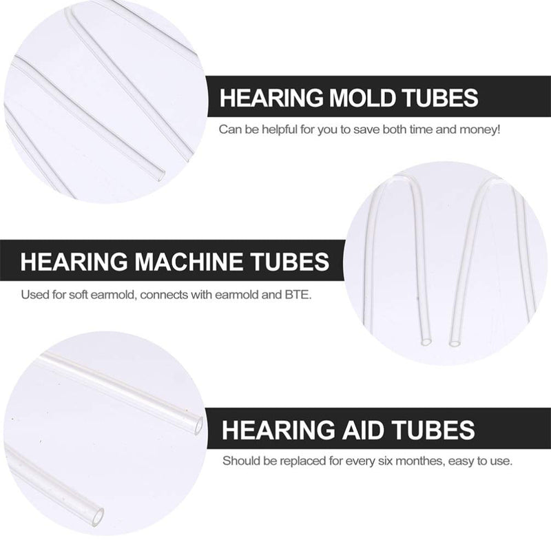 [Australia] - ULTECHNOVO Hearing Aid Tubes- 8pcs Replaceable BTE Earmold Tubes Soft Hearing Aids Tube Mold Tubing for Hearing Machine 
