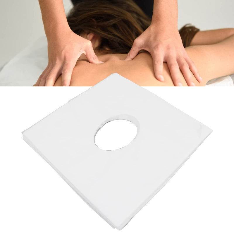 [Australia] - 100Pcs Disposable Face Cradle Covers, Paper Hygenic Massage Table Face Rest Cover, Headrest Covers for Massage Tables & Massage Chairs 15.4 x 15.4in (white) white 