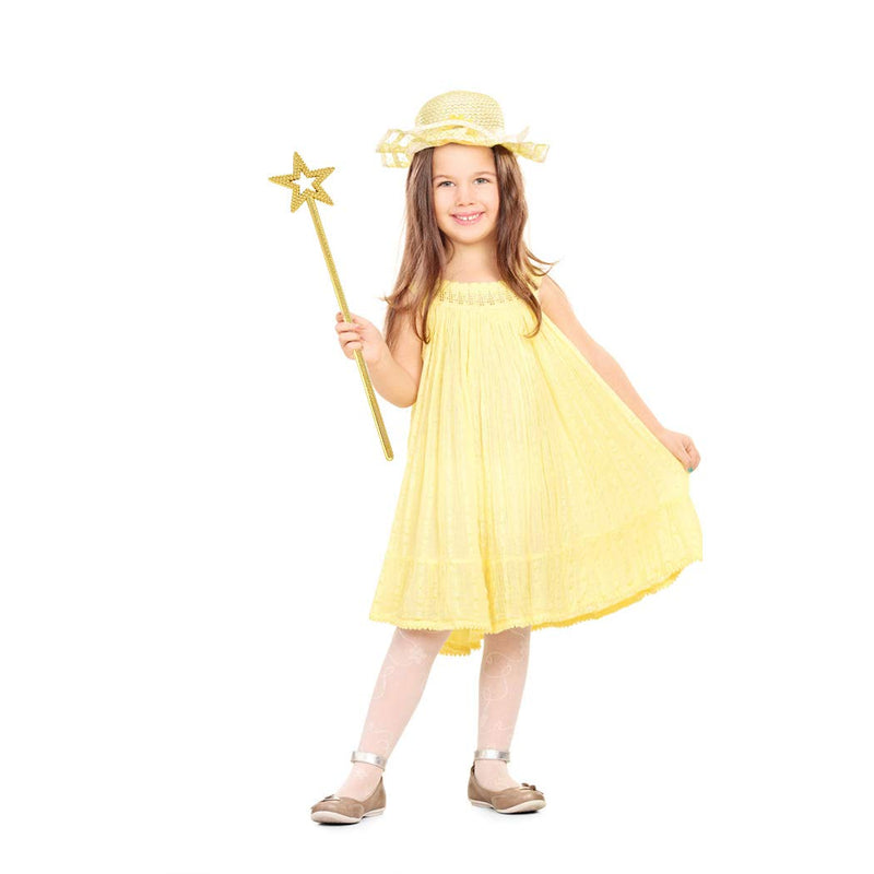 [Australia] - ORIONE 5PCS Girls Costume Props Star Magic Wand Angel Fairy Wands Sticks Gold 