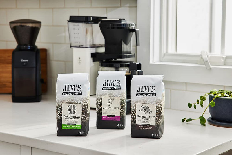 [Australia] - Jim’s Organic Coffee – Colombian Santa Marta – Single Origin, Medium Roast - Whole Bean 12 oz Bag 12 Ounce (Pack of 1) 