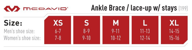 [Australia] - Mcdavid Ankle Brace, Ankle Support, Lace up Ankle Brace, Ankle Support Brace for Ankle Sprains, Volleyball, Basketball, for Men & Women, Sold as Single Unit (1) Medium Black 