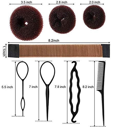 [Australia] - 90 pcs Hair Styling Set, Hair Design Styling Tools Accessories DIY Hair Accessories Hair Modelling Tool Kit Hairdresser Kit Set Magic Simple Fast Spiral Hair Braid (BBB) BBB 