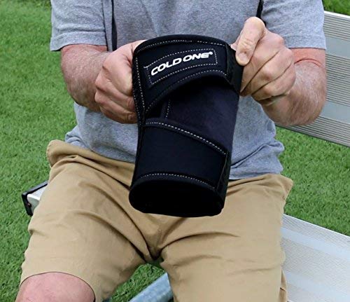 [Australia] - Elbow Ice Pack Soft Brace + Compression for Tennis Elbow Fast Pain Relief, 360 deg. Ice Wrap, 0 deg. C 15-20 Minutes, Icing Recommended by Ortho MDS as Safe and Effective. Universal Size, USA 