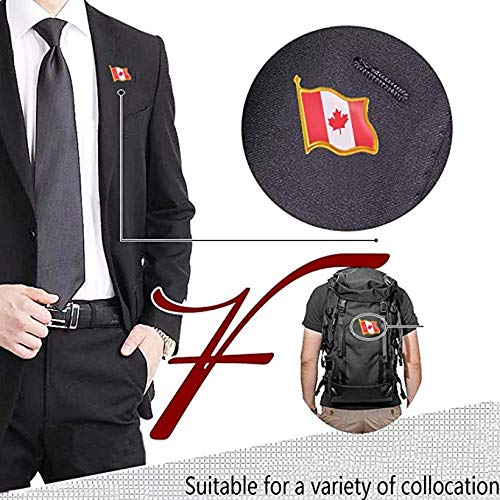 [Australia] - 20 Pack Canada Flag Pin Canadian National Flag Lapel pins Enamel Made of Metal Souvenir Men Women Patriotic 