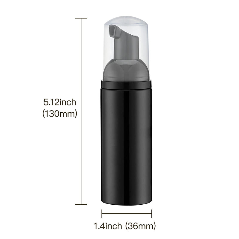 [Australia] - Tekson Soap Foam Bottle (Black Pump), Empty Travel Foaming Lash Shampoo for Cleanser, Dispenser (60ml, 2 fl oz) 3pcs Black 