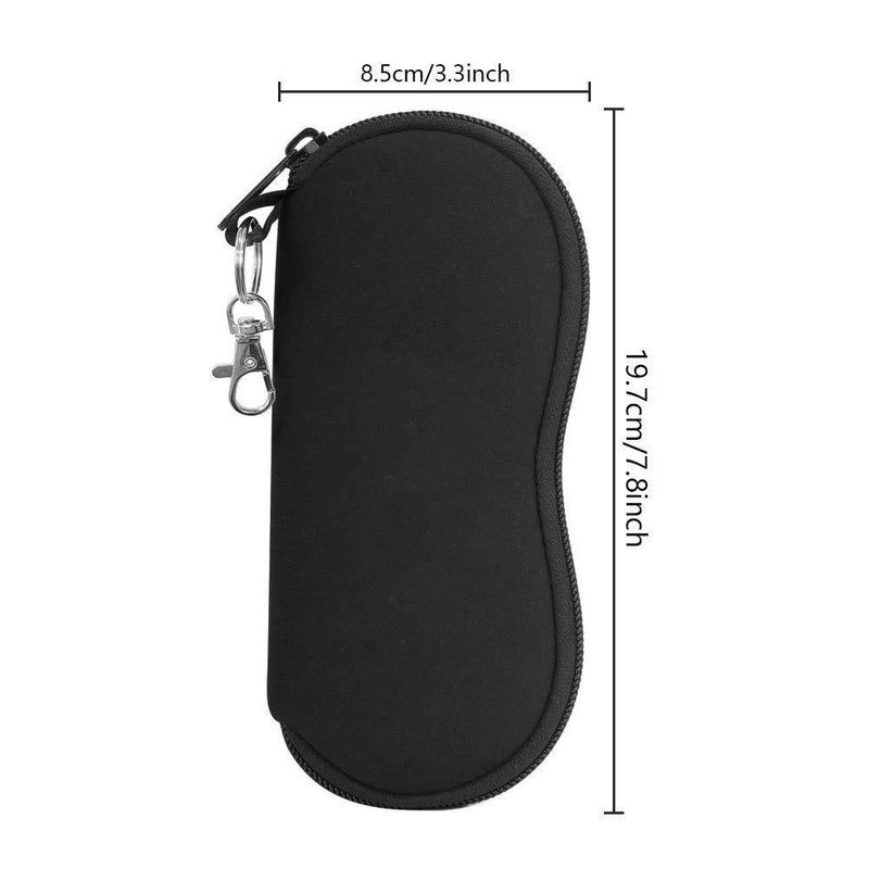 [Australia] - 3 Pack Zipper Sunglasses Soft Case Portable Neoprene Eyeglasses Case for Men and Women 