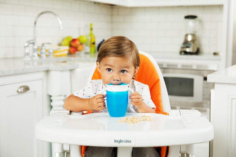 [Australia] - Munchkin Miracle 360 Cup, Baby and Sippy Cup, Ideal Sippy, Water and Weaning Cup 6+ to 12 Months, 7 oz/207 ml, Blue 1 Pack 