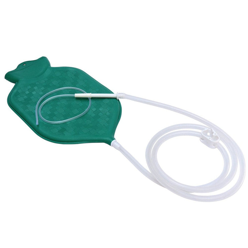 [Australia] - HealthGoodsIn - The Perfect Enema Bag Kit in Green Color for Colon Cleansing with Platinum Cured Silicone Hose (2 Quart, Open Top) 