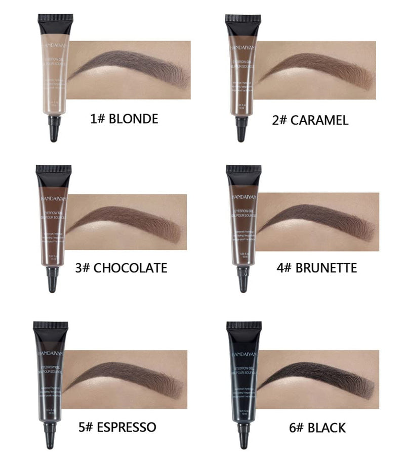 [Australia] - Professional Makeup Eyebrow Gel Long Lasting Waterproof Eyebrow Tattoo Makeup Tint Eyebrow Gel Cream (06#BLACK) BLACK 