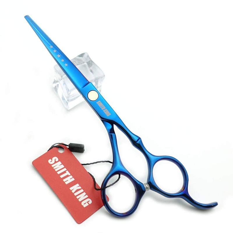 [Australia] - 6.0 inch hair scissors set hair cutting scissors & thinning scissors with razor&comb in 1 set (Blue) 