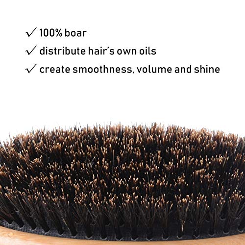 [Australia] - Flair Brush Pure Boar Bristle Soft Hair Brush - Bamboo Handle 