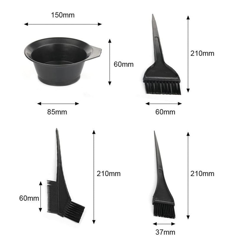 [Australia] - Hair Colouring Tools, KEAIDUO 7pcs Hair Dyeing Tool Set, Hair Colour Brush and Bowl Set, DIY Salon Hair Tinting Bowl, Dye Brush, Ear Cover, Wide Tooth Comb 