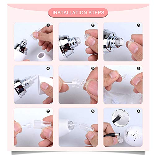 [Australia] - YAVOCOS 6 Tips Blackhead Vacuum Suction Remover Machine Mini Diamond 17 Dermabrasion Skin Peeling Digital Beauty Device Facial Pores Cleaner 