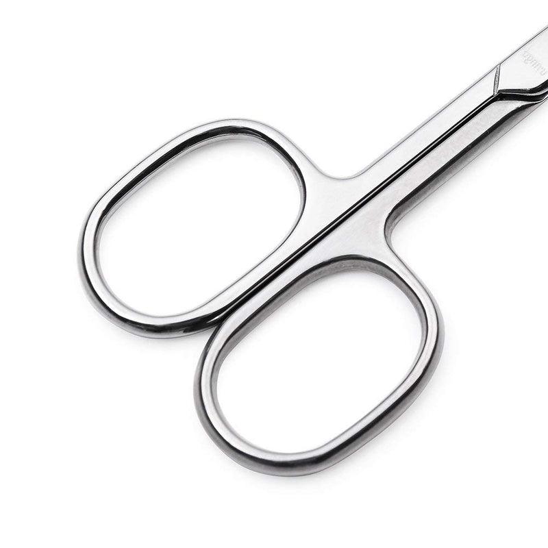 [Australia] - LIVINGO Premium Manicure Scissors Multi-purpose Stainless Steel Cuticle Pedicure Beauty Grooming Kit for Nail, Eyebrow, Eyelash, Dry Skin Curved Blade 3.5 inch 