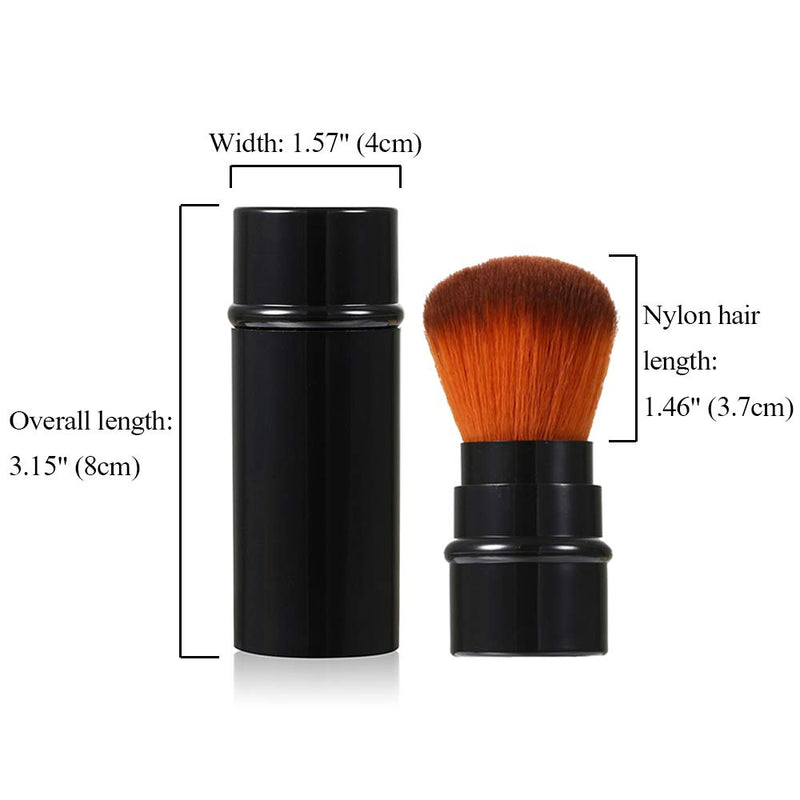 [Australia] - JewelryWe 3 Colors Cosmetic Beauty Makeup Minerals Powder Brush Travel Retractable Kabuki Brush,Foudation Blush Brush Cosmetic Tool (3pcs) 3 Pieces 