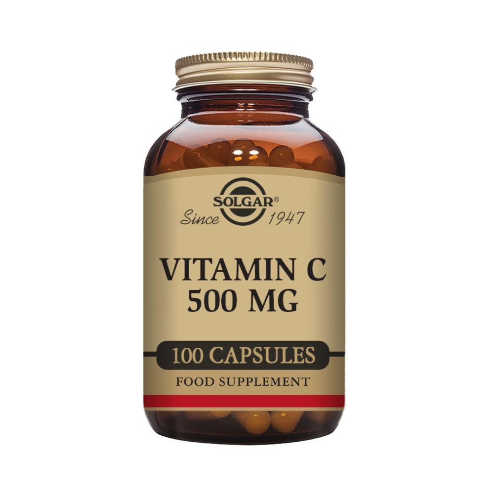 [Australia] - Solgar 500 mg Vitamin C Vegetable Capsules - Pack of 100 - Seasonal Immunity Support - Potent Antioxidant - Reduces Tiredness and Fatigue - Collagen Formation - Vegan 