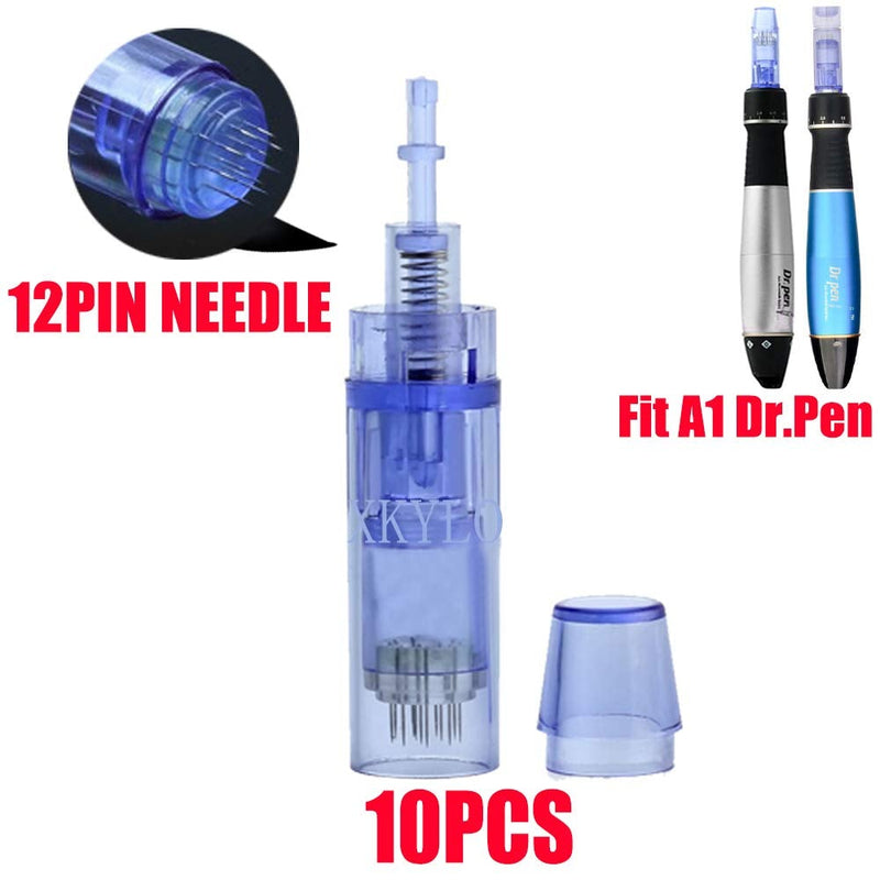 [Australia] - Micro Needles Cartridges For Ultima A1 Dr.Pen,Tips For Electric Auto Stamp Derma Pen,9Pin/12Pin/36Pin/42Pin &Nano Neelde Cartridges (12 Pin Needles, 10 Pcs) 12 Pin Needles 10 Count (Pack of 1) 