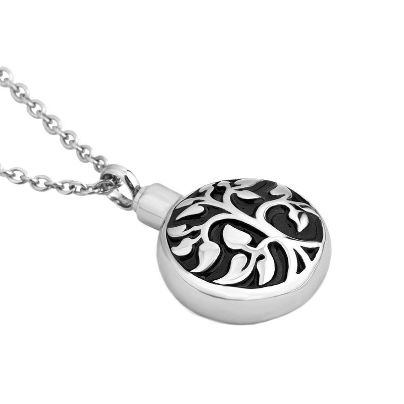 [Australia] - LoEnMe Jewelry Urn Necklace for Ashes Cremation Pendant Love Heart Letter Angel Wings Tree of Life Dog Cat Paw Elegant Tree of Life 