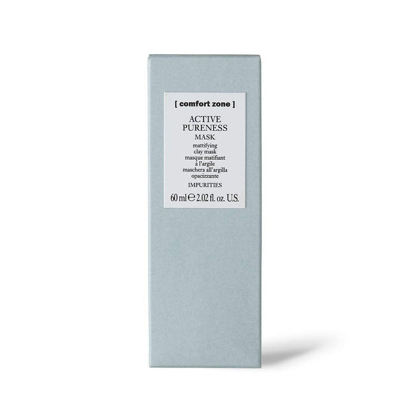 [Australia] - Comfort Zone Active Pureness Clay Mask - 60ml Bottle - Creamy Clay Mask - With Caolin, Green Clay - Mattifying, Purifying - Radiant Skin - Vegan - Reduces Appearance of Pores - Natural Ingredients 