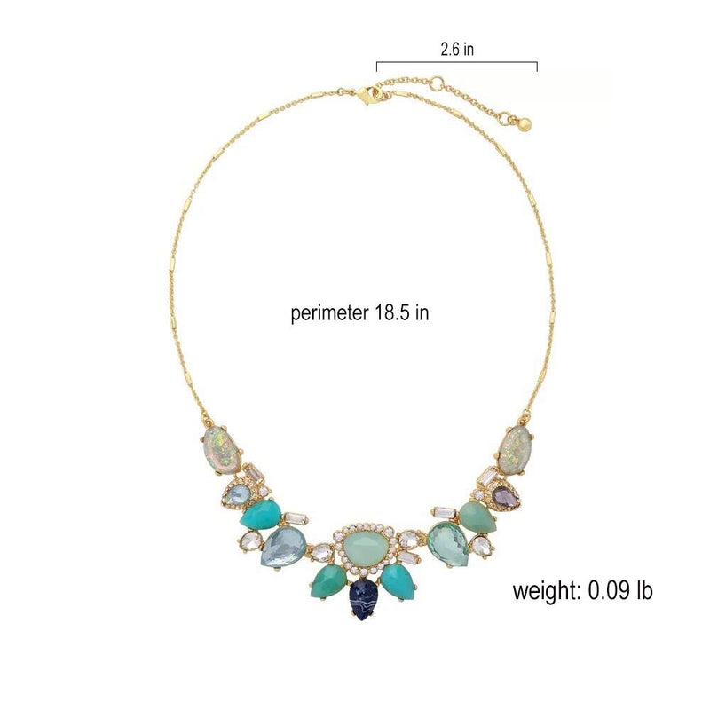 [Australia] - Newyht Crystal Fashion Earrings Classic Vintage Dangle Drop Earrings/Necklace for Women Girls Necklace-01 