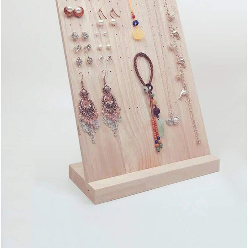 [Australia] - DesignSter Wood Earring Organizer Stand - Classy 108 Holes Earring Holder/Stud Earring Display Storage/Large Earrings Tower/Removable Wooden Jewelry Showcase 