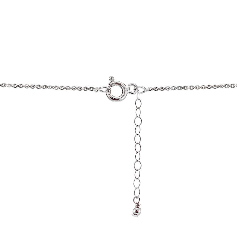 [Australia] - Sterling Silver Polished Sideways Horizontal Heart Dainty Choker Necklace, 13 Inch + Extender sterling-silver 