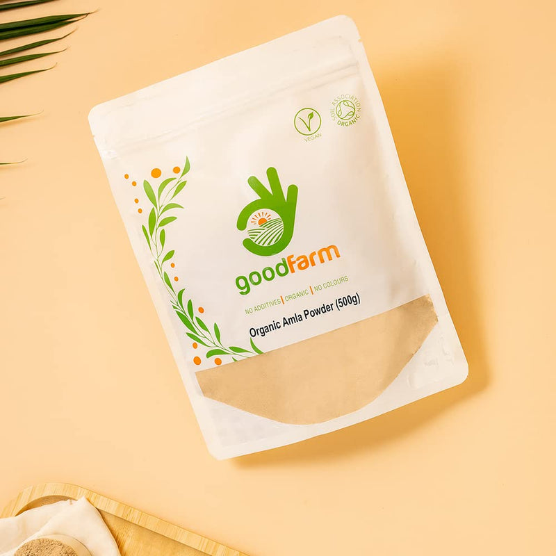 [Australia] - GoodFarm Organic Amla Powder 500g - Premium Quality, Certified Organic | Superfood | Natural body Boost | Vegan | Ayurveda Amla 500 gr 