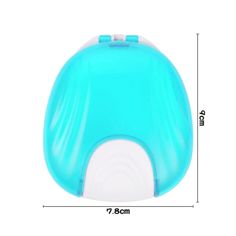 [Australia] - Jagowa 1 Piece False Teeth Container Denture Box, Press Open Retainer Case Holder Portable Denture Box Teeth Fixing Box Denture Container Orthodontic Holder Box (Blue) Blue 