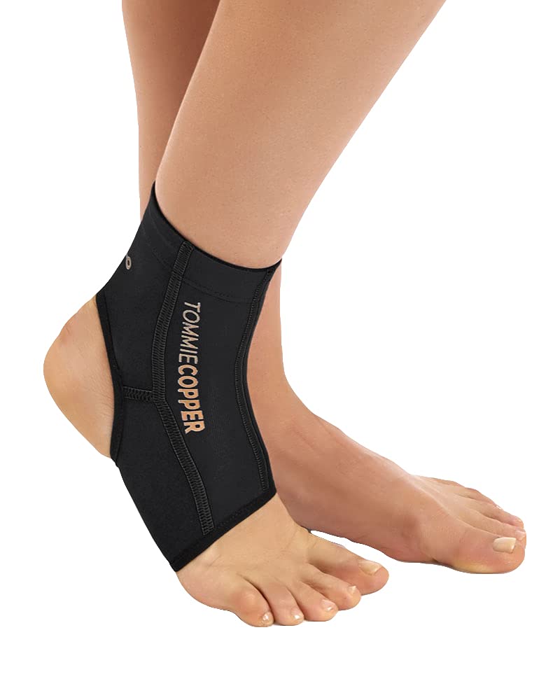 [Australia] - Tommie Copper Unisex Performance Compression Ankle Sleeve - Black, Small 
