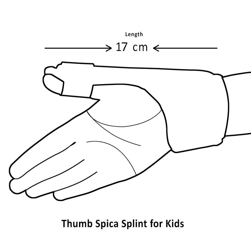 [Australia] - HealthGoodsIn - Pediatric Thumb Spica Splint | Thumb Spica Splint for Kids | Thumb Brace for Tissue Injuries | Support Brace with Thumb Spica Lightweight, Breathable | Fits Both Hands 