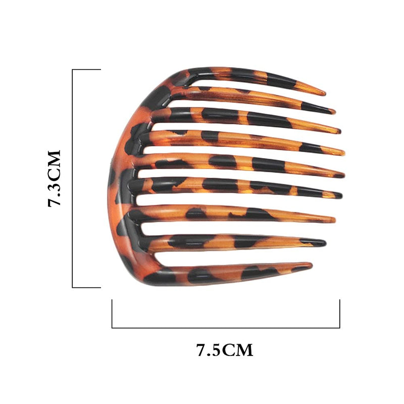 [Australia] - IYBQIU 5 Pcs French Twist Comb Retro Celluloid Hair Comb 9 Teeth Non Slip Comb Clips Hair Styling Accessories for Women and Girls, Multicolour 