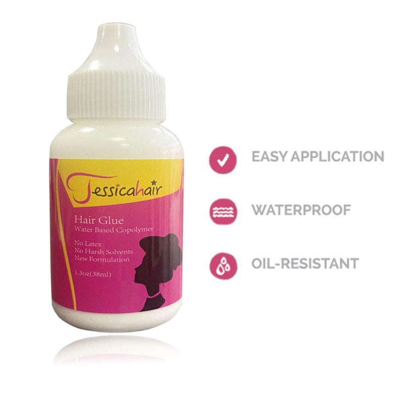 [Australia] - Jessica Hair Replacement Adhesive 1.3oz Wig Adhesive Invisible Bonding Wig Glue Strong Hold Active Lace Wig Adhesive (One Bottle) 1.3 Ounce 