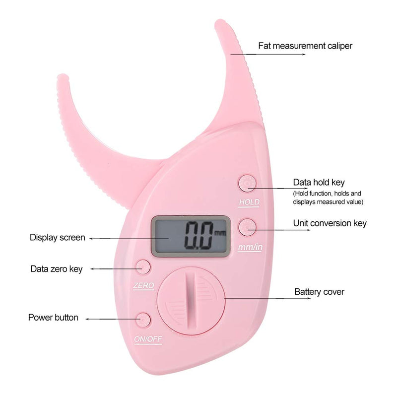 [Australia] - Portable Digital Body Fat Monitors, Precision Skinfold Measurement Tester Measuring Caliper Handheld Body Fat Analyzer for Sport Weight Loss 