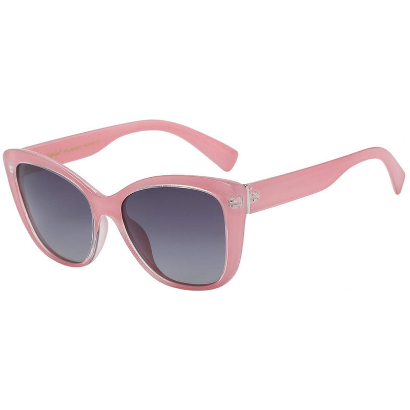 [Australia] - Polarspex Polarized Woman's Classic Jackie-O Cat Eye Retro Fashion Sunglasses Princess Pink | Polarized Gradient Smoke 