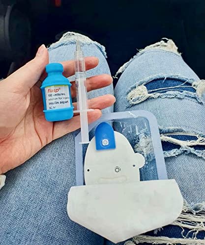 [Australia] - VIAL SAFE Insulin Bottle Protector Case/Sleeve for Diabetes - Diabetes Awareness Collection, 3-Pack (Size Short), Tie Dye Light Blue, Navy, Light Blue 