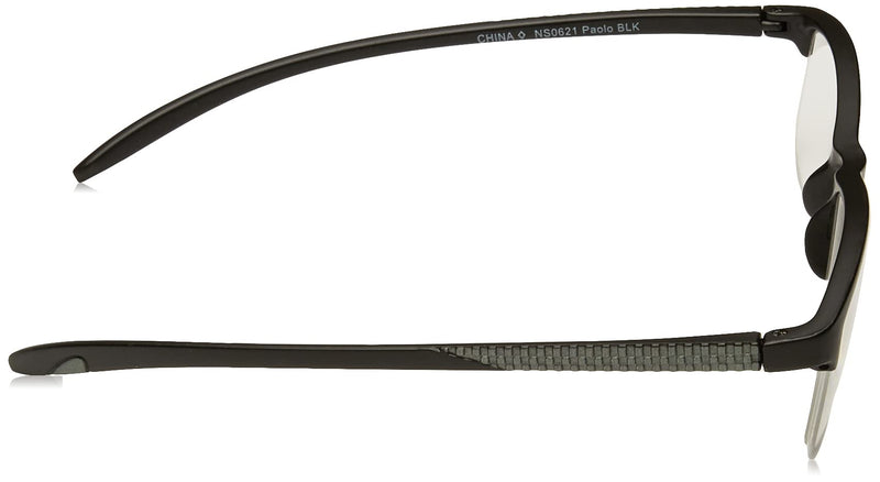 [Australia] - Foster Grant Men's Paolo Square Readers Black/Transparent 2.5 x 