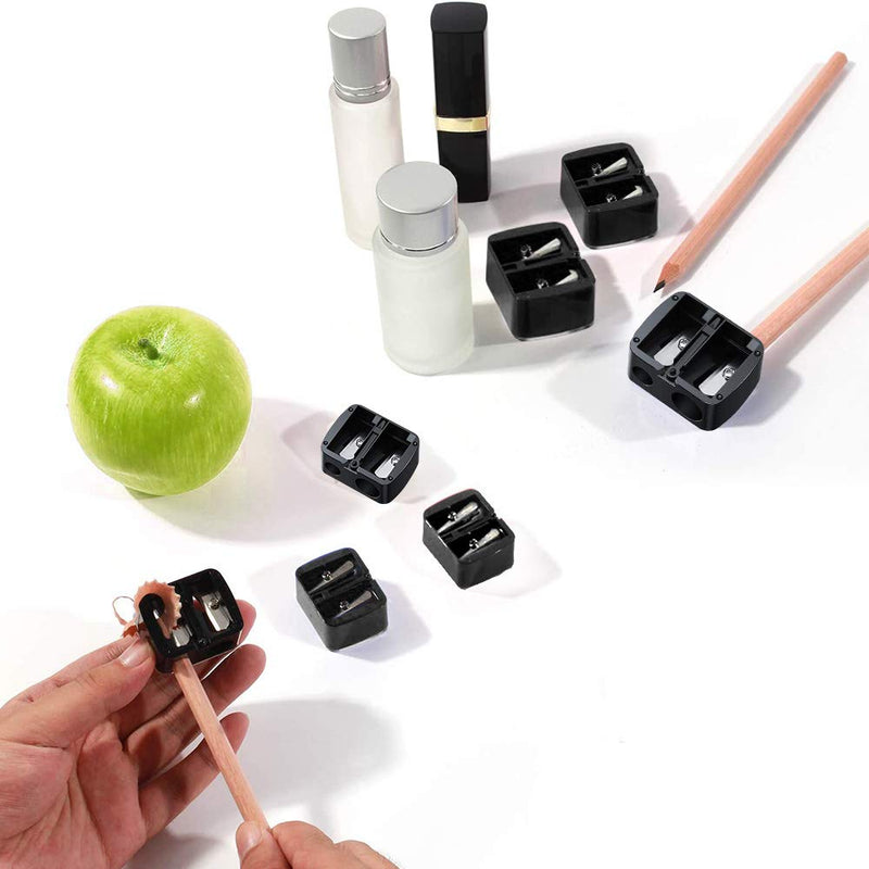 [Australia] - Make up Sharpeners 5 Pack, 2 Holes Dual Make up Double Pencil Sharpeners Crayon Sharpeners Multipack, Cosmetic Sharpener for Eyebrow Pencil/Eye Pencil/Eye Liner/Lip Liner/Brow Pencil 