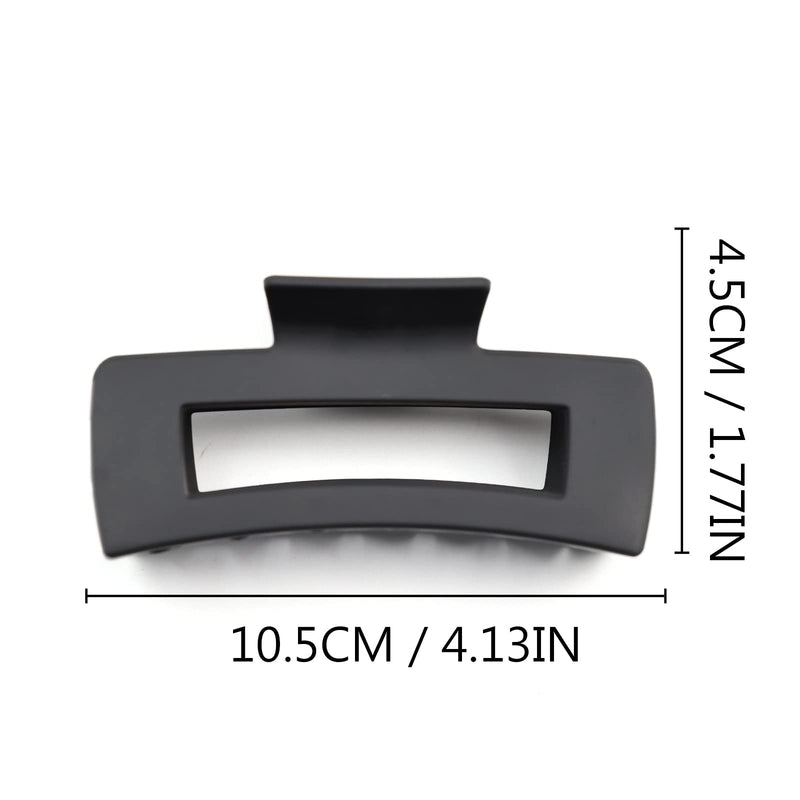 [Australia] - Kavya Hair Claw Clips Strong Hold Rectangle Hair Clip Matte Solid Color Hair Jaw Clamp Non-Slip Catch Hair Clips Jumbo Hair Styling Accessories for Women Girls Thick Hair(6 Colours) Set-1 