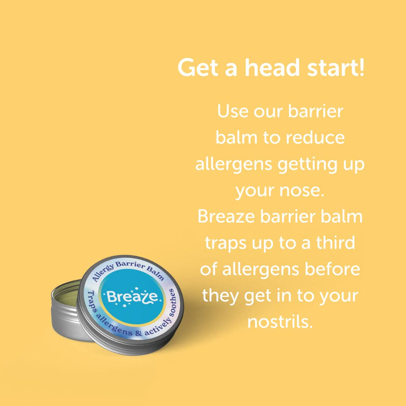[Australia] - Breaze Natural Hay Fever Support Day and Night Kit, Vapour Oil, Barrier Balm, Pillowcase for Soothing Itchy, Stuffy Noses, Breathe Easier,1 Month Supply 