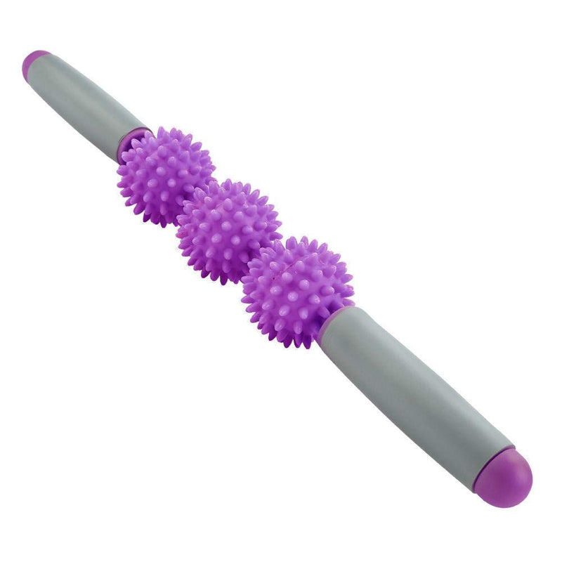 [Australia] - Huairdum Yoga Muscle Roller Stick, Cellulite Spiky Ball Back Arms Shoulder Leg Body Massage Tools Deep Tissue With Spiky Balls Waist Relaxation Fitness Exercise Stick #4 