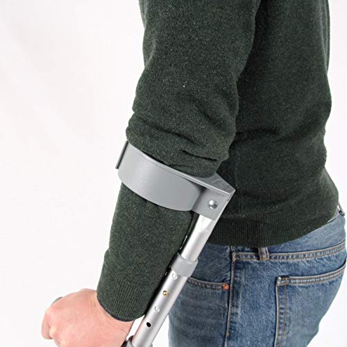[Australia] - Days Adjustable Crutches for Adults, Comfort Handle, Lightweight Mobility Aid, Handle to Ground Height 64 cm-94 cm Comfy Double Adjustable, 640 - 940mm 