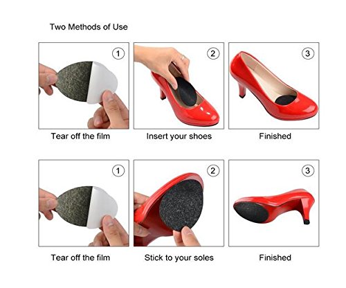 [Australia] - Non-slip Shoe Pads Slip Resistant Shoe Heel Sole Pads Self Adhesive Rubber Cushion Sticker Protector (2 Pairs) 