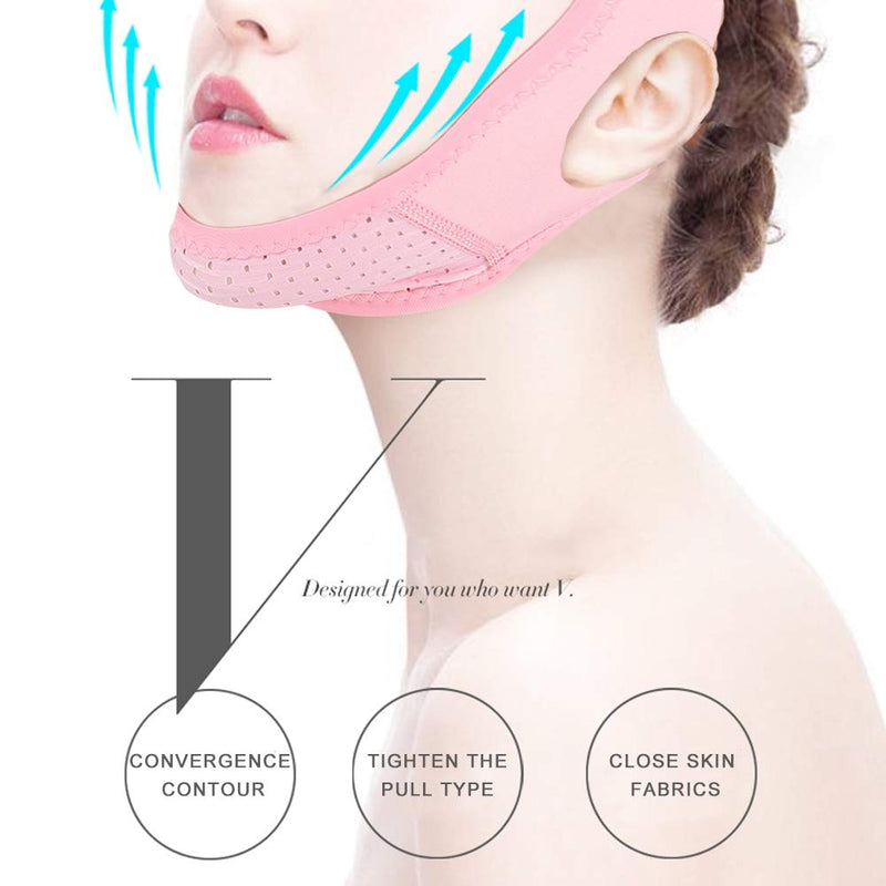 [Australia] - Facial Lifting Slimming Belt Double Chin Reducer Slimming Bandages Facial Double Chin Face Belts V Line Lifting Chin Strap Anti Wrinkle Belt 