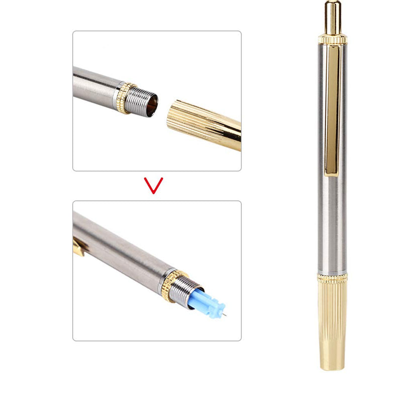 [Australia] - Automatic Blood Lancing Pen, Needle Sticking Automatic Rebound Service Life Adjustable Lancing Device Made of Stainless Steel for Blood Test 