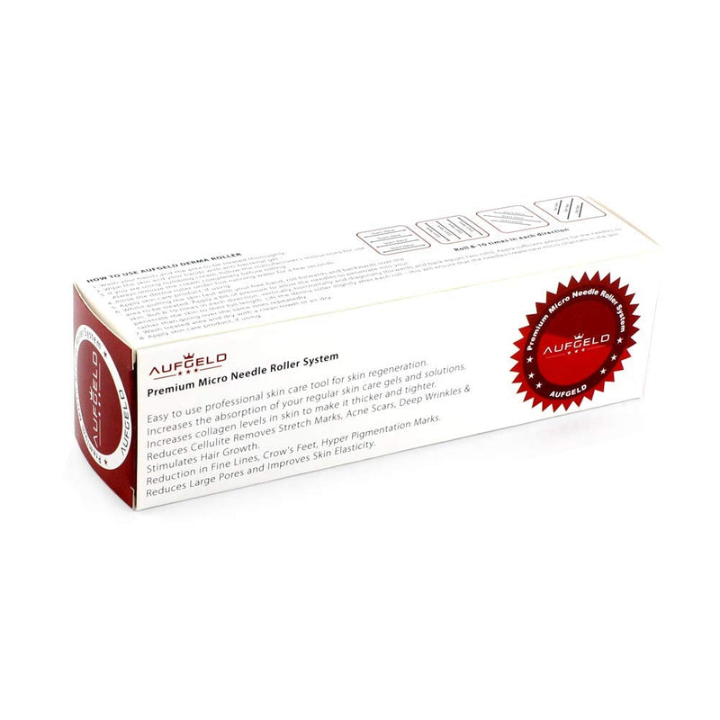 [Australia] - Aufgeld AG192 Titanium Diamond Shaped Individual Microneedle Derma Roller Skin Care for Face Facial Wrinkles Hair Loss Regrowth Stretch Marks Micro Needles Microneedling Needling Kit with Case 0.25mm 
