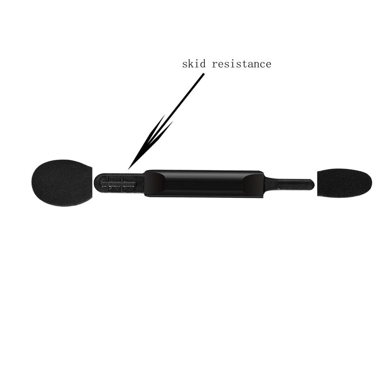 [Australia] - Deksias Disposable Dual Sided Eye Shadow Sponge Applicator Oval Tipped Eyeshadow Brushes Makeup Applicators (100PCS, black) 100PCS 