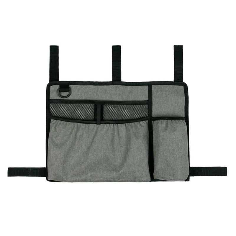 [Australia] - Jetcloud Walking Frame Bag with Cup Holder Large Capacity Walker Basket Folding Double Side Rollator Wheelchair Organizer Pouch Acessories Tote(grey) Grey 
