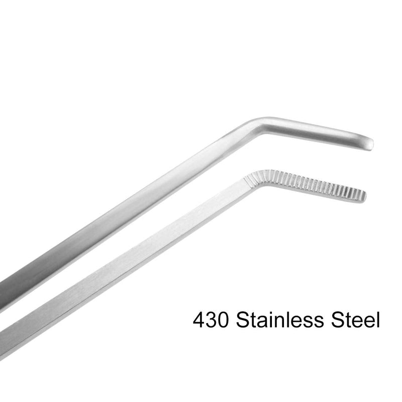 [Australia] - sourcing map Aquarium Curved Tweezers 10.6 Inch Stainless Steel Extra Long, Fish Tank Aquatic Plants Clip 