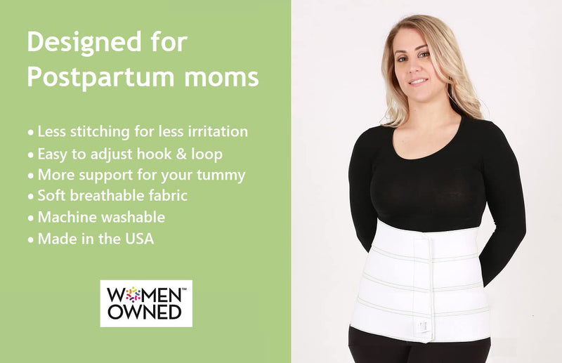 [Australia] - AltroCare 4 Panel, 12" high, Plus Size Postpartum Abdominal Binder, Fits 30" to 45" Waist S/M (30" to 45") 